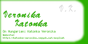 veronika katonka business card